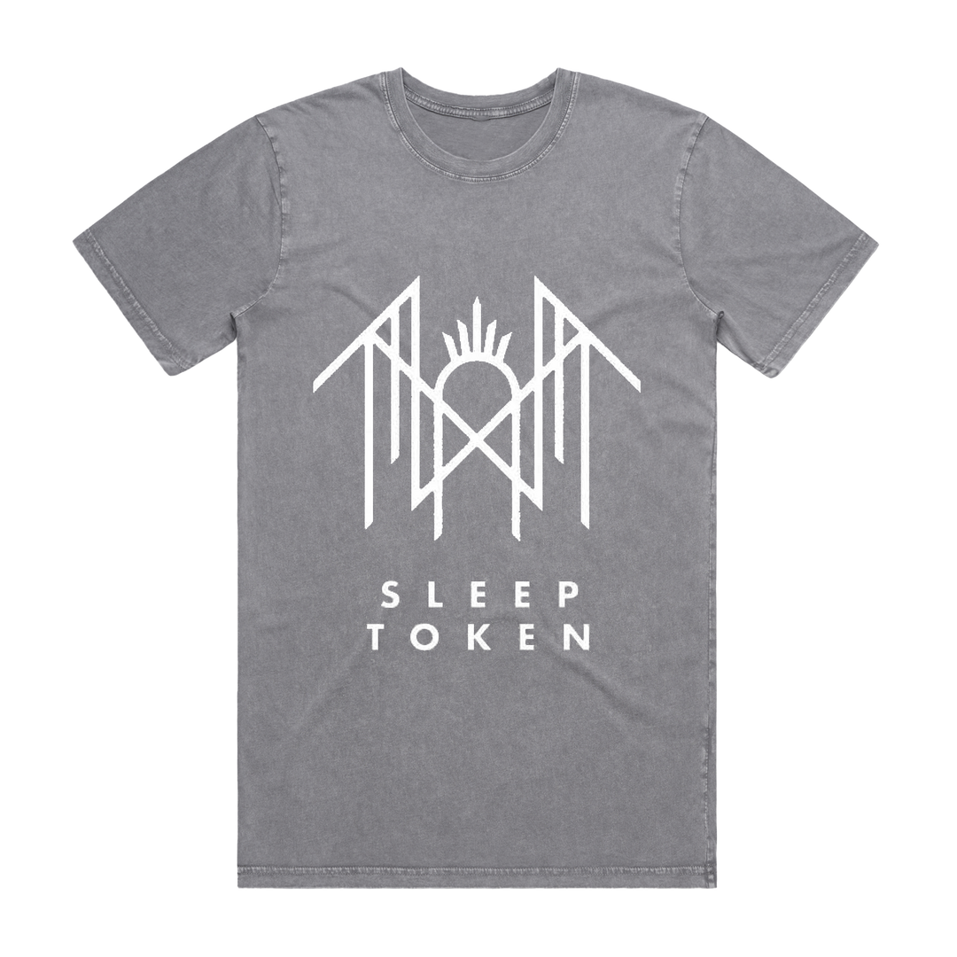 Sleep Token Merch Logo Emblem Tee – T-Shirt, logo emblem graphic print, grey