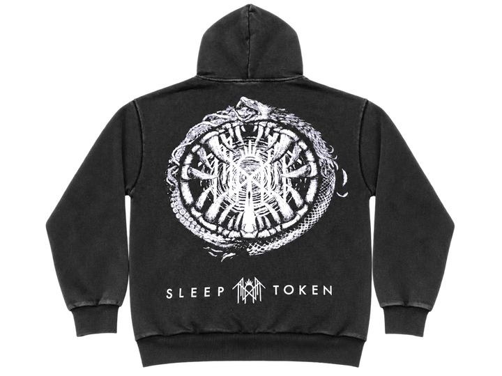 Ouroboros Grey Dyed Zip Up Hoodie