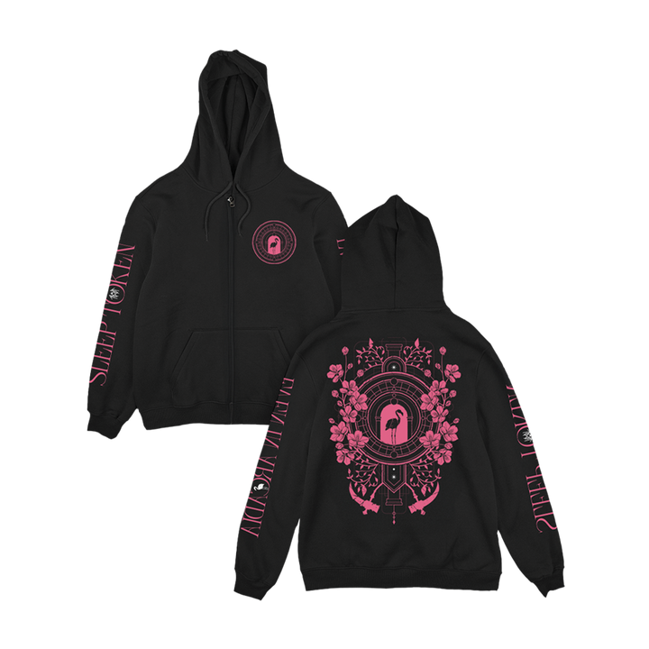 EIA Pop Up Flamingo Zip Up Hoodie