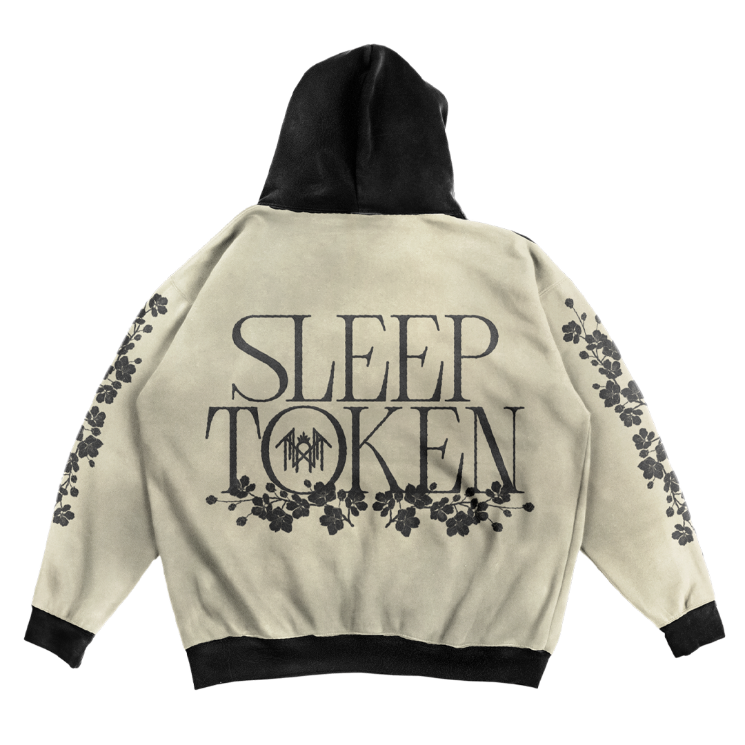 Floral Two Tone Puff Hoodie