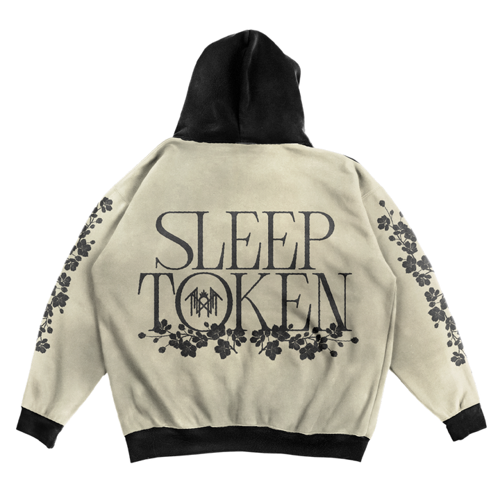 Floral Two Tone Puff Hoodie