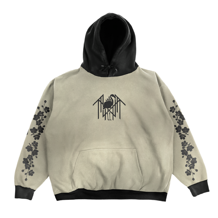 Floral Two Tone Puff Hoodie